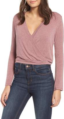 PST by Project Social T Surplice Crop Top