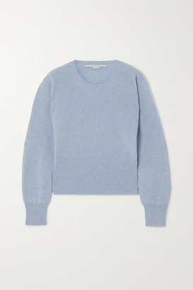 Stella McCartney Ribbed Cashmere And Wool-blend Sweater - Blue 