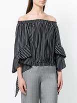 Thumbnail for your product : Isa Belle Isabelle Blanche striped off-shoulder top