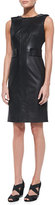 Thumbnail for your product : Tory Burch Luisa Sleeveless Leather & Ponte Dress