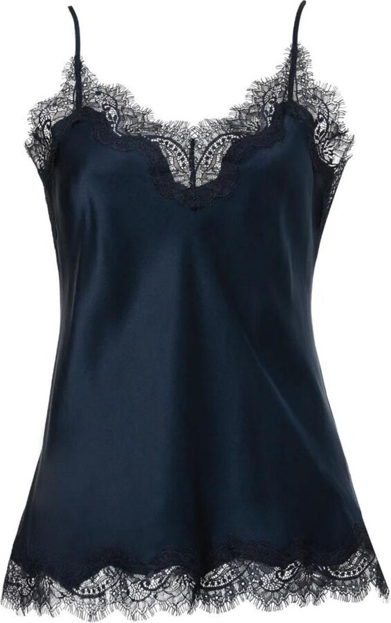 Navy Silk Camisole ShopStyle