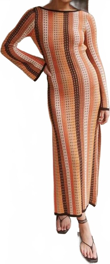 Seven Wonders Aimee Knit Midi Dress In Orange