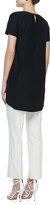 Thumbnail for your product : Lafayette 148 New York Silk Short-Sleeve High-Low Top