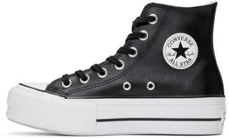Converse Black Leather Chuck Taylor All Star Lift Clean Sneakers