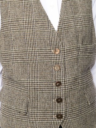 Barena Woven Check Pattern Waistcoat