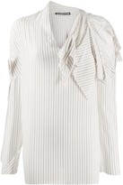 Thumbnail for your product : aganovich Striped Raw Edge Shirt