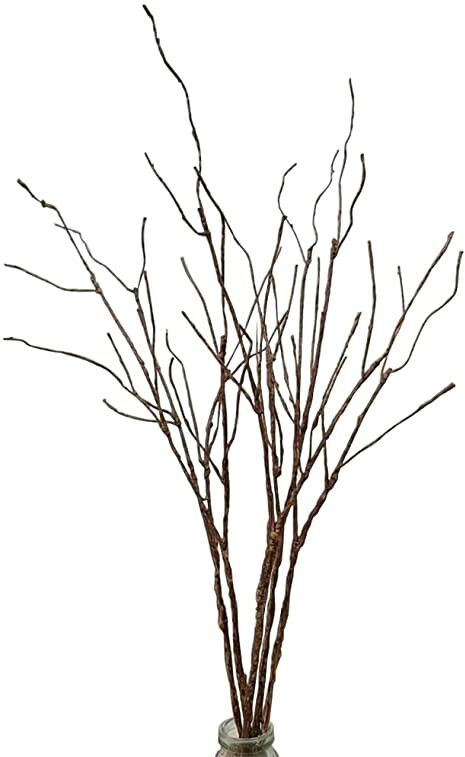 5PCS Lifelike Curly Willow Branches Decorative Dried Artificial Twigs Fake Bendable Sticks Vintage Vines/Stems DIY Greenery Plants Craft Vases Home Garden Hotel Office Party Decor
