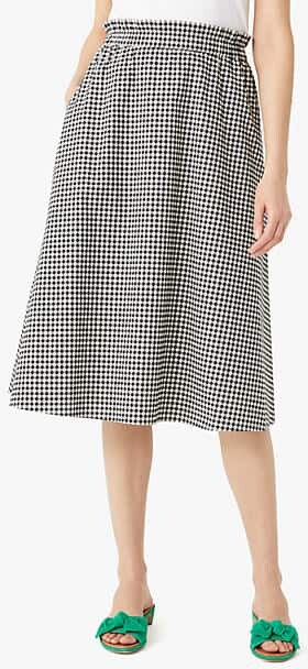 gingham hem skirt