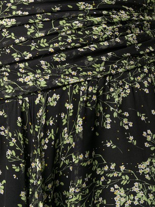 Giambattista Valli Silk Long-Sleeve Floral Shift Dress