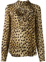 Thumbnail for your product : Blumarine animal print longsleeved blouse
