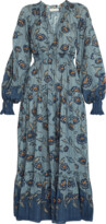 Thumbnail for your product : Ulla Johnson Katerina Puff-Sleeve Printed Midi Dress