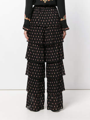 Vilshenko layered patterned trousers