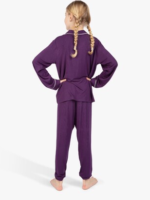 Cyberjammies Kids' Margo Plain Pyjama Set, Purple