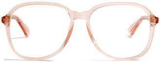 Gucci Rounded square-frame acetate glasses