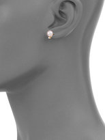 Thumbnail for your product : Mikimoto 6MM White Cultured Akoya Pearl, Diamond & 18K Yellow Gold Earrings