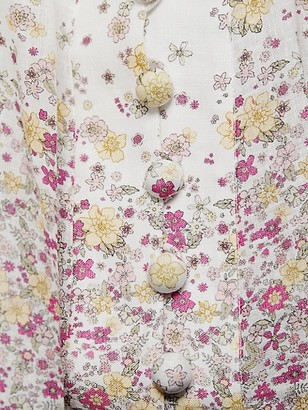 Zimmermann Carnaby Floral Linen Mini Dress