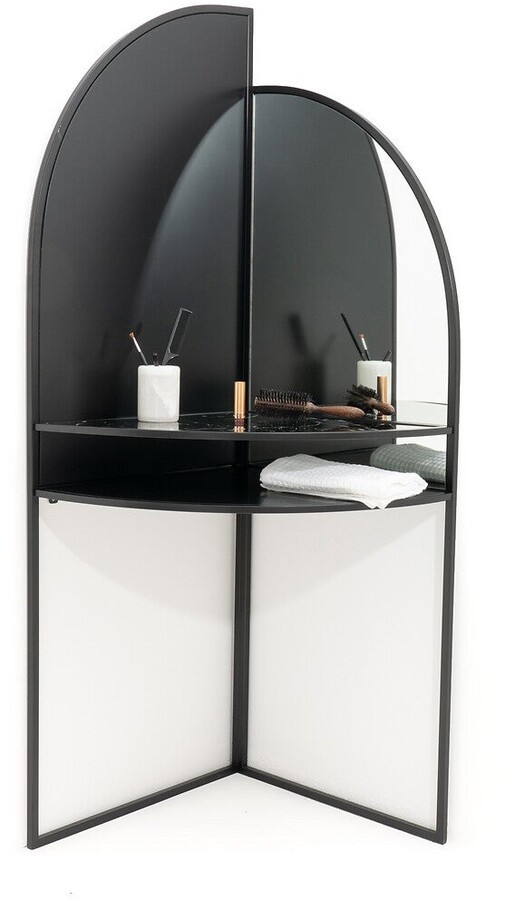 La Redoute Interieurs Palazzo Corner Dressing Table in Metal & Glass