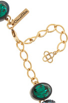 Thumbnail for your product : Oscar de la Renta Gold-plated resin necklace