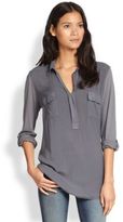 Thumbnail for your product : Splendid Brushed Voile & Jersey Tunic