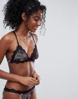 Thumbnail for your product : ASOS Design Flora Ditsy Floral & Lace Triangle Bra