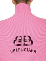 Thumbnail for your product : Balenciaga Logo Printed Cotton Turtleneck