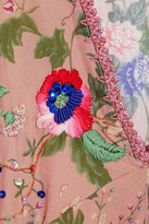Thumbnail for your product : Anjuna Raffaella Embellished Floral-print Silk-chiffon Mini Dress