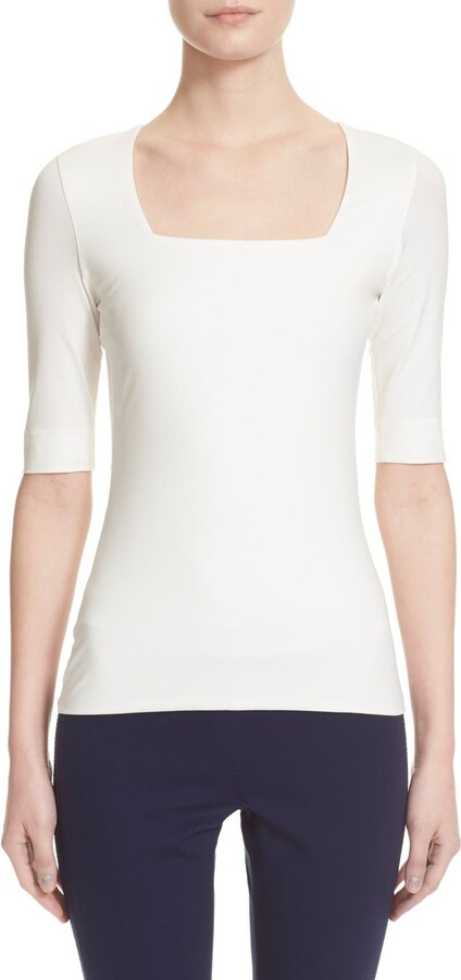 Akris Punto Square Neck Jersey Tee