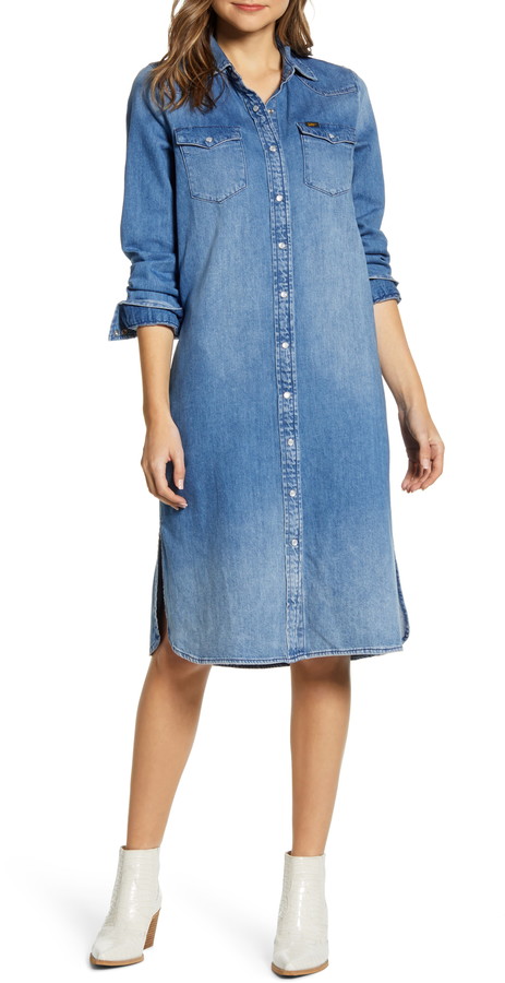 western jean dress