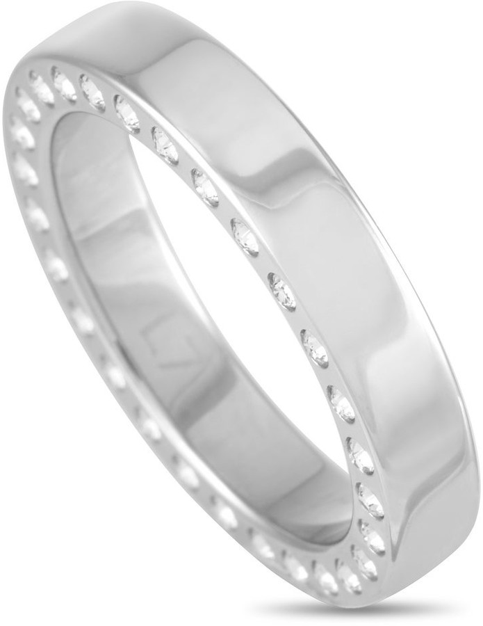 Calvin Klein Hook Stainless Steel White Crystal Ring Size 7 - ShopStyle