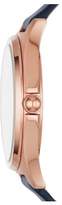 Thumbnail for your product : Marc Jacobs Henry Rose Goldtone and Navy Leather Analog Strap Watch