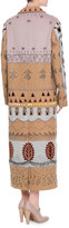 Thumbnail for your product : Valentino Embellished Long Wool Coat, Multi