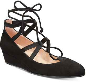 French Sole Twosome Lace-Up Wedges Women's Shoes