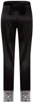 Thumbnail for your product : Lanvin Cropped Lace Trim Trousers