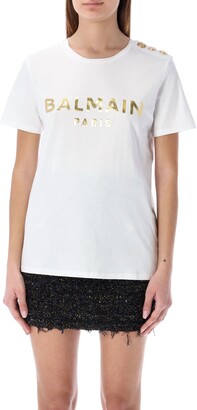 Balmain Logo T-shirt - ShopStyle