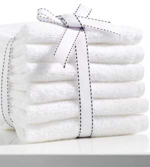 Baltic Linens Closeout! Baltic White 6-Pc Washcloth Pack, Created for Macy's Bedding