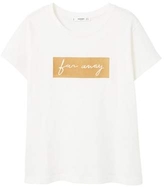 MANGO White 'Far Away' T-Shirt