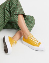 Thumbnail for your product : Converse Chuck Taylor Lift Platform Renew yellow trainers