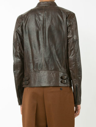Belstaff banded collar leather jacket