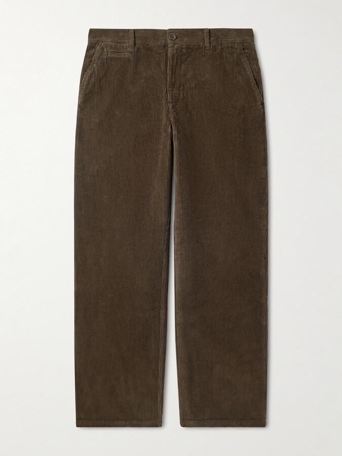 Portuguese Flannel Straight-Leg Cotton-Corduroy Trousers