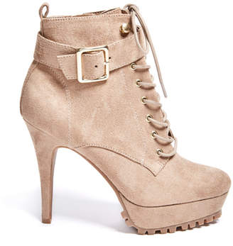 GUESS Luggy Buckle Platform Booties
