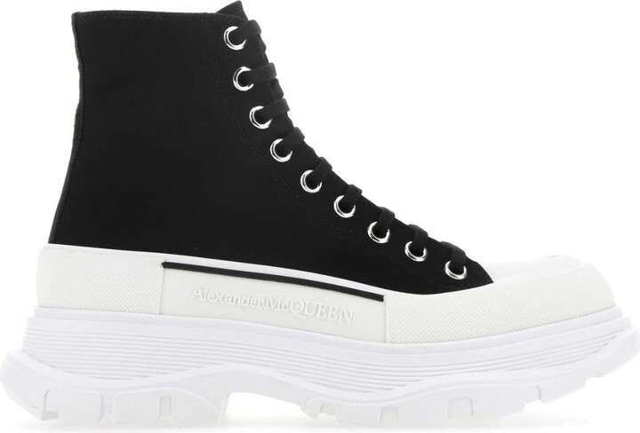 スニーカー alexander mcqueen Black canvas Canvas Sack sneakers Alexander McQueen Black Canvas Canvas Sack Sneakers - ShopStyle