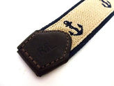 Thumbnail for your product : Polo Ralph Lauren Ralph Lauren Rrl Reversible Indigo Aviator / Anchor  Canvas Leather Belt $185+