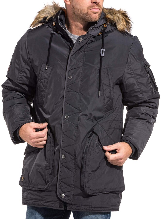 Legenders - Jacket Gray Long Waterproof Fur Hood - Color: Grey Size: S -  ShopStyle