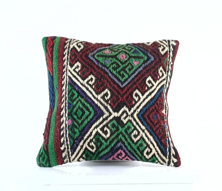 18x18 Lucky Wild Heart Ranch Western Serape Unique Western Serape and Rose Flowers Vintage Boho Print Throw Pillow Multicolor