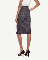 Thumbnail for your product : Ann Taylor Fringe Tweed Pencil Skirt