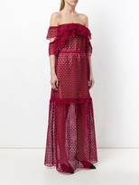 Thumbnail for your product : Self-Portrait Off Shoulder Lace Dress