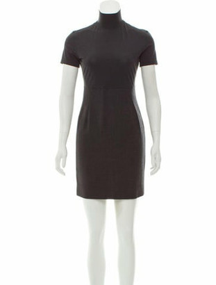 gray sheath dress with sleeves