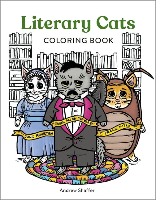 Literary Cats Coloring Book, (Paperback)