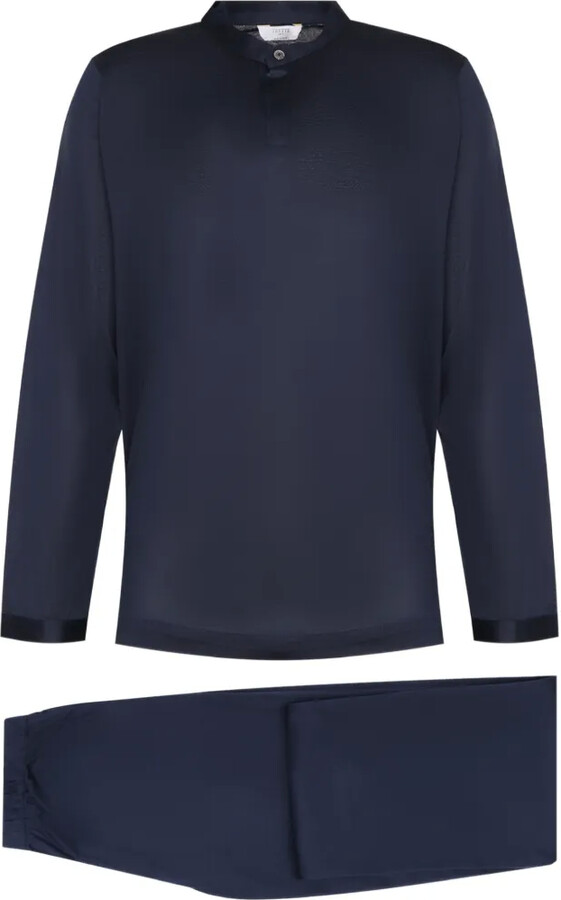 Frette Banded-Collar Pajamas