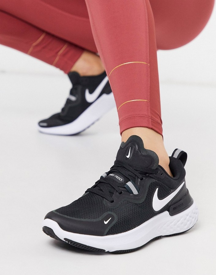 Nike Running React Miler sneakers in black - ShopStyle